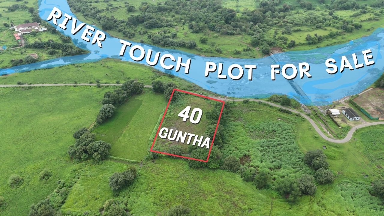 River touch plot for sale in Karjat | Road touch plot