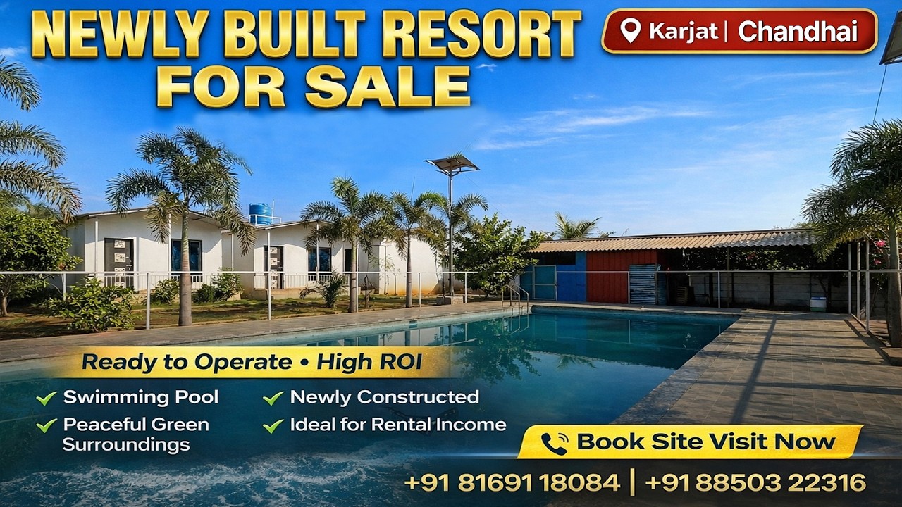 7 Guntha Resort Property for Sale | 4 Cottages | Near Karjat Railway Station